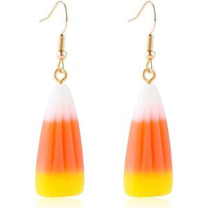 Fall  Acrylic Dangle Candy Corn Earrings Jewelry Gift for Women